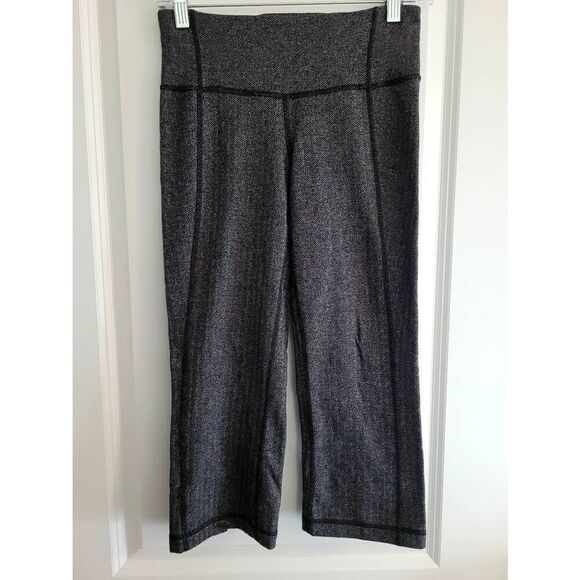 Lululemon Women’s Gray Gather & Grow Crop Leggings Dark Gray 4 - Picture 1 of 9